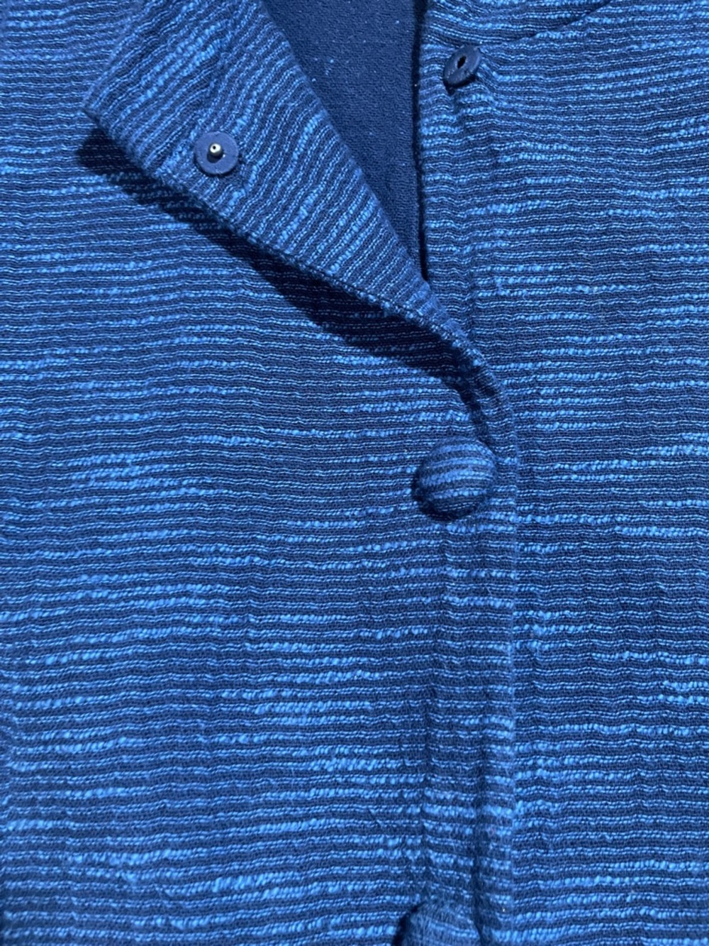 Eileen Fisher Marbled Navy Textured Boxy Architectural Minimalist Lagenlook XL - Picture 4 of 10